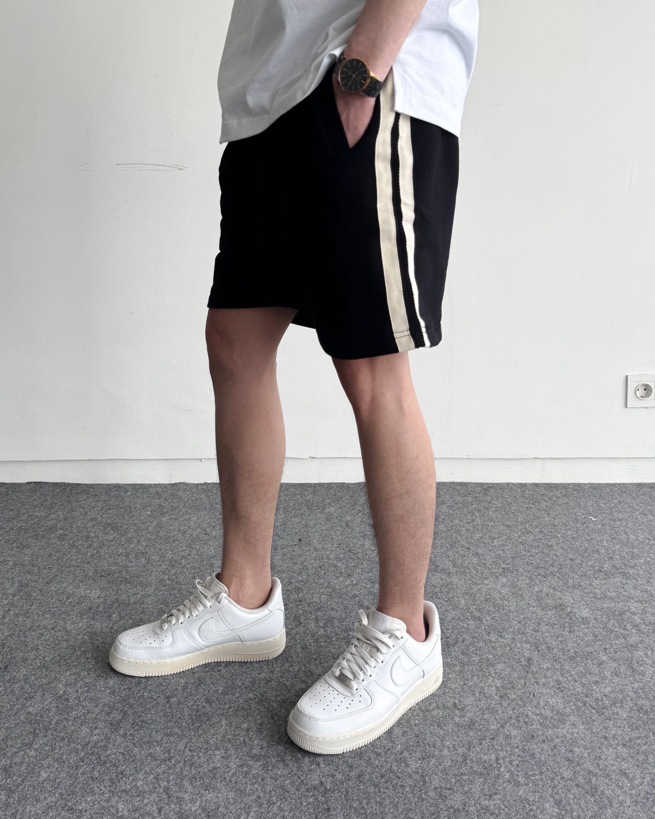 Short Pants Stripe Black