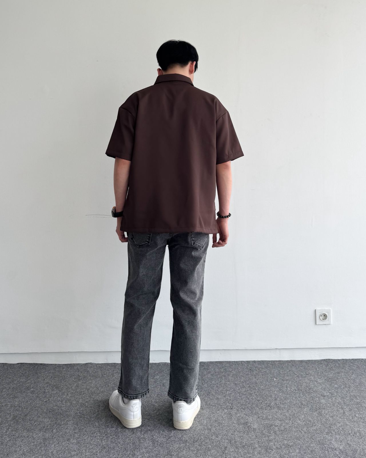 Overshirts Script Foam Brown